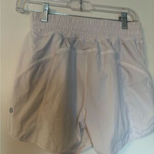 Lululemon Track That High-Rise Lined Short 3" - White